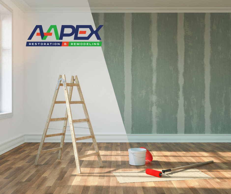 wall being painted white